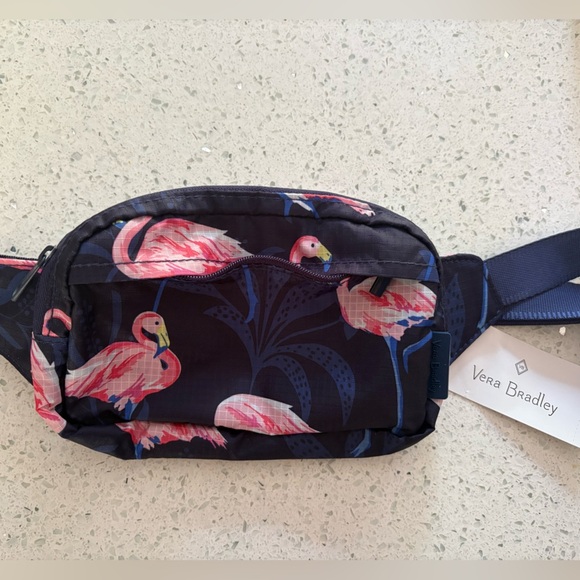 New Vera Bradley Flamingo Mini Belt Bag Versatile - Picture 7 of 7